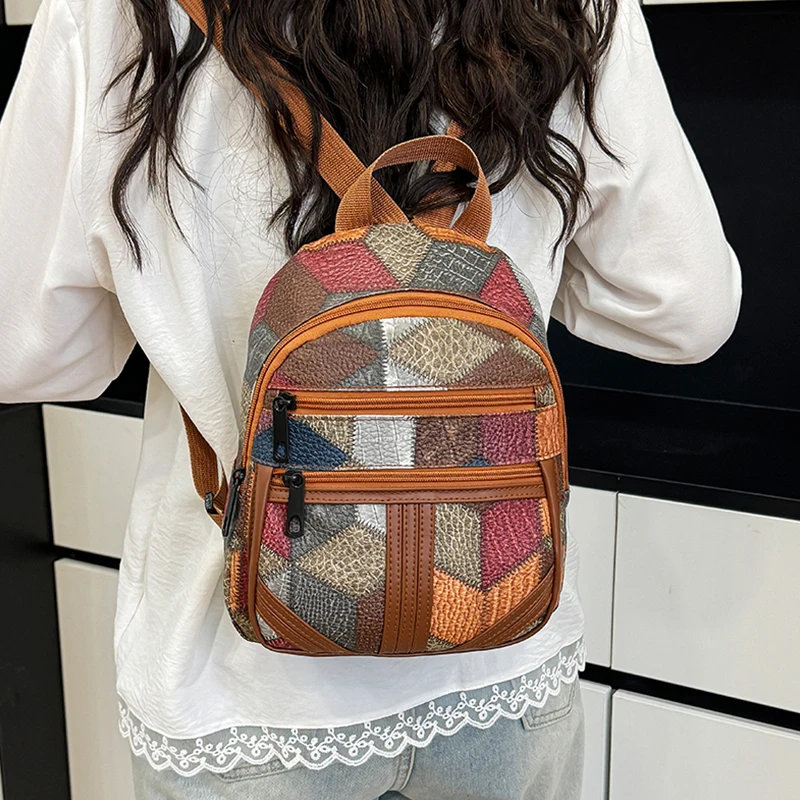 Stijlvolle patchwork rugzak vo - Fashion Backpack Women recensie en prijs