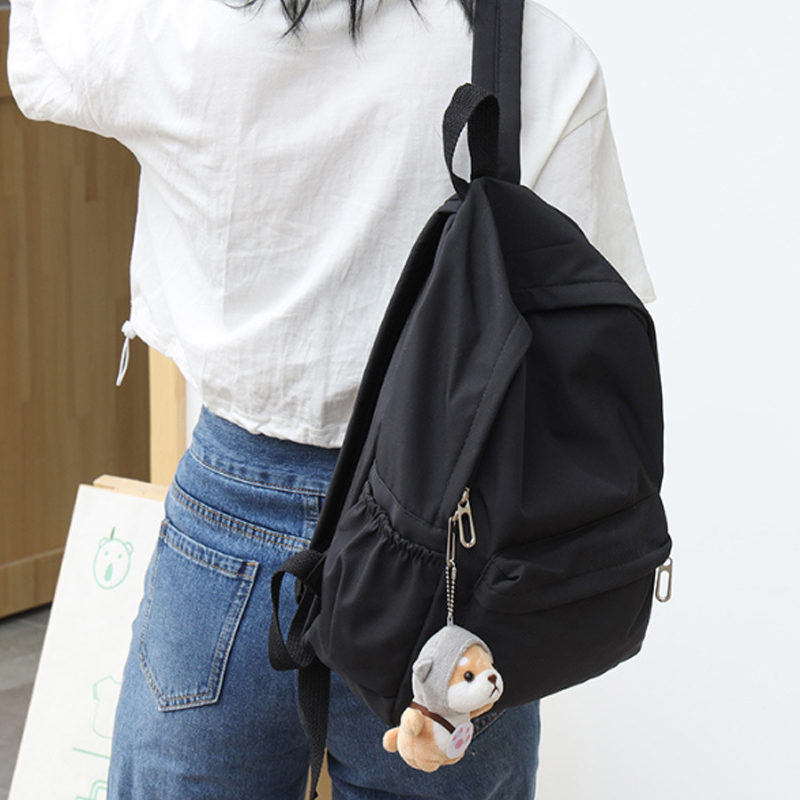 Dames rugzak in effen kleur, g - Canvas Backpack Casual recensie en prijs